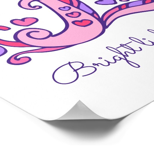 Eモノグラムアートエレイン女の子の名前の意味ポスター ポスター (角)