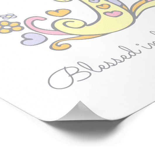 EモノグラムアートEvie女の子の名前の意味ポスター ポスター (角)