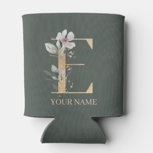 Eモノグラムフローラパーソナライズされたクーラーボックス 缶クーラー (裏面)