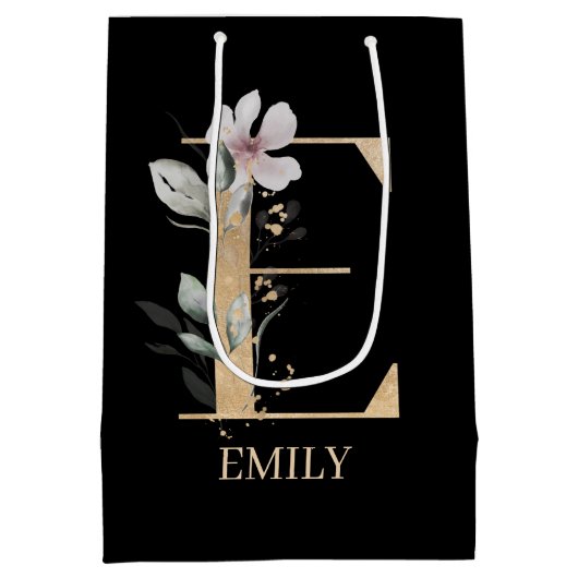 Eモノグラムフローラパーソナライズされた ミディアムペーパーバッグ (裏面)