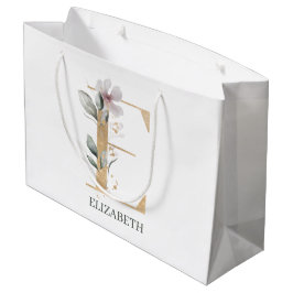 Eモノグラムフローラパーソナライズされた ラージペーパーバッグ