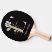 Eモノグラムフローラパーソナライズされた 卓球ラケット (横)