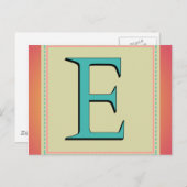 Eモノグラム文字 ポストカード (正面/裏面)
