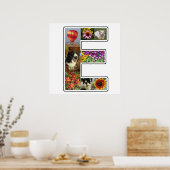 Eモノグラム独自の8カスタム枚フォトコラージュを作成 ポスター (キッチン)