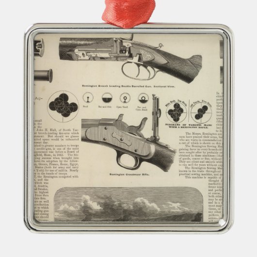 Eレミントンとサンズ メタルオーナメント (正面)