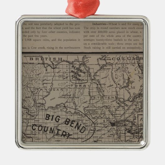 Eワシントン州、Nアイダホ メタルオーナメント (正面)