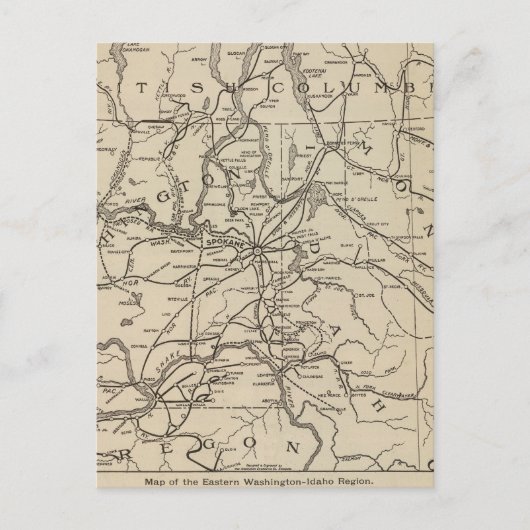 EワシントンIdaho地域 ポストカード (正面)