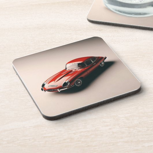 E型ジャガークーペ（赤） コースター (左側)