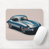 E型ジャガークーペ（青） マウスパッド (マウス)