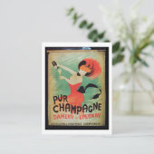E広告ダメリーよりポスターの「Pur Champagne」 ポストカード (スタンド正面)