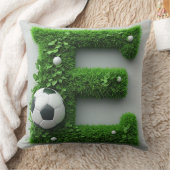 ⚽ E文字サッカートピアリー芝生スポーツ装飾 🌿 クッション (ブランケット)