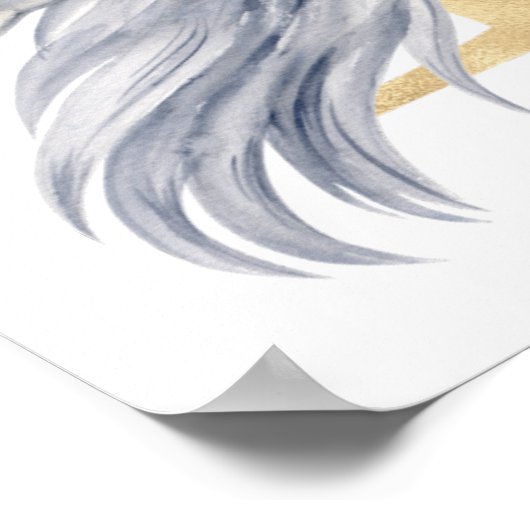 E文字パーソナライズされた名馬とモノグラム ポスター (角)