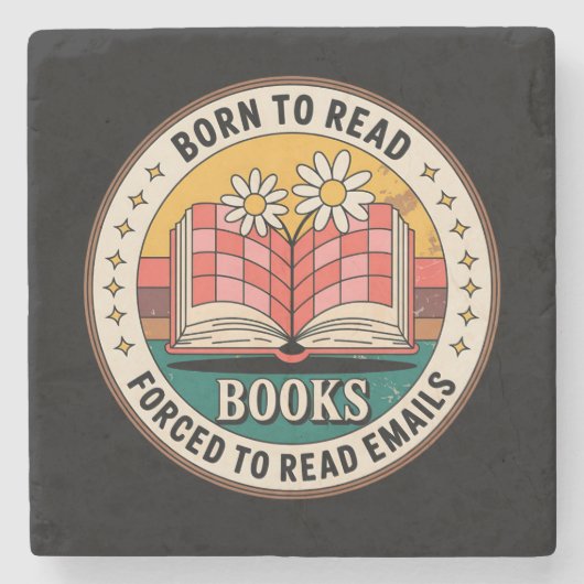 E生まれメールに強制的に書籍読を作成する ストーンコースター (正面)