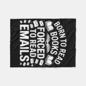 E生まれメールに強制的に書籍読を作成する フリースブランケット (正面(横))