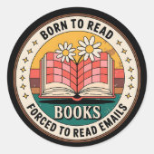 E生まれメールに強制的に書籍読を作成する ラウンドシール (正面)