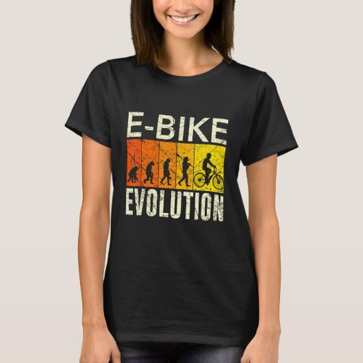 E自転車進化モンキー人間開発自転車 Tシャツ (正面)