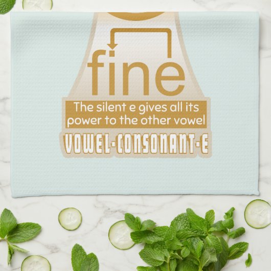 E英静か語音韻規則 キッチンタオル (折り畳み)