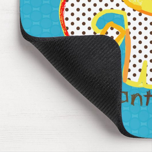 「E象のため」のデジタル絵画のmousepadです マウスパッド (コーナー)