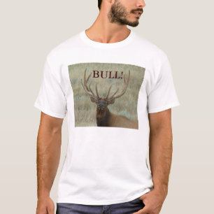 E10 ヴェルヴェットのアメリカオスジカの頭部ショット Tシャツ