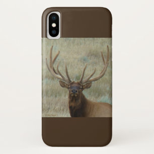 E10 ヴェルヴェットのアメリカオスジカの頭部写真 iPhone X ケース