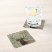 E10 Bull Elk in Velvet スクエアペーパーコースター (インサイチュ)