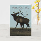 E14ブルエルクホーンオンザホライズンシルエット カード (黄色い花)