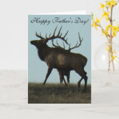 E14ブルエルクホーンオンザホライズンシルエット カード (黄色い花)