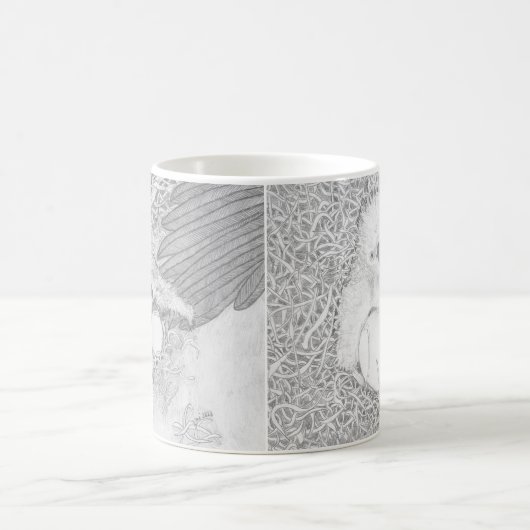 E14保護野生動物の挨拶から別れ コーヒーマグカップ (中央)