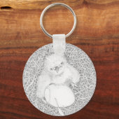 E14野生生物のベビーの保護イーグルレットという言葉を広げる キーホルダー (正面)