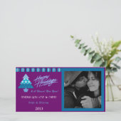 E2休日の木錘のクリスマスの写真カード シーズンカード (スタンド正面)