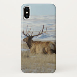 E22 バルエ鹿と雪の丘 iPhone X ケース