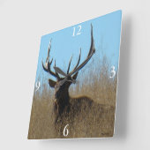 E26ブルエルク雑草の中に敷設 スクエア壁時計 (傾斜)