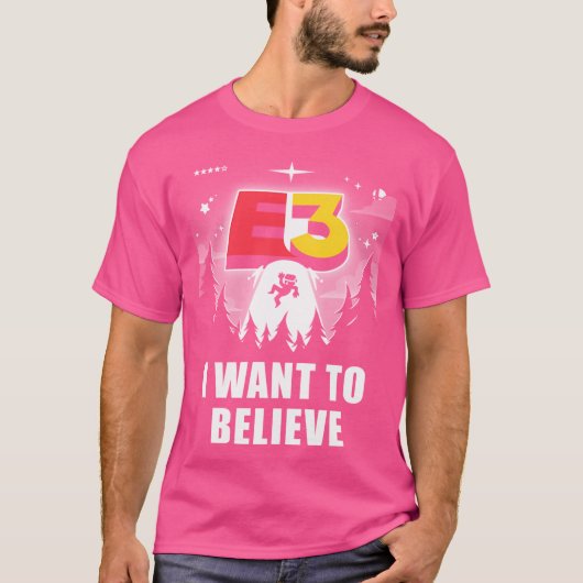 E3に入信じりたい Tシャツ (正面)