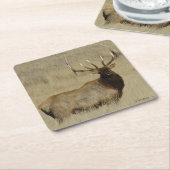 E30ブルエルク スクエアペーパーコースター (アングル)