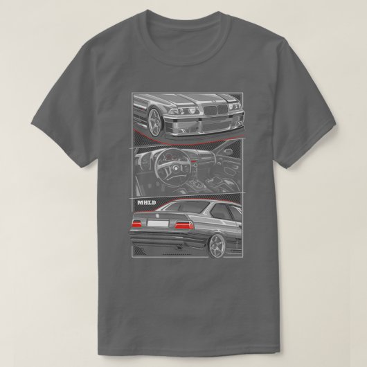 E36 Sport Car Illustratio Perfect Gift  Tシャツ (デザイン正面)