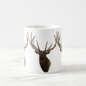 E48 Bull Elk Head in Velvet コーヒーマグカップ (中央)