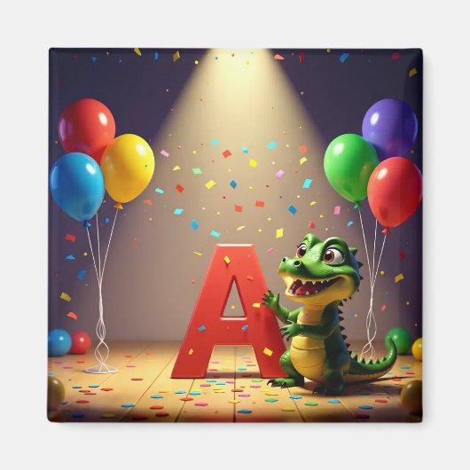 E4MA Kids Collection: Alligator Andy - Celebration マグネット (正面)