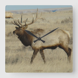 E55ブルエルク スクエア壁時計