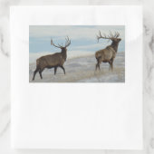 E57 Bull Elk Lucky 13ブル 長方形シール (バッグ)