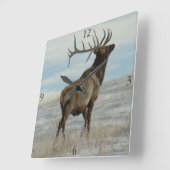 E58ブルエルクラッキー13ブル スクエア壁時計 (傾斜)