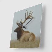 E5a Bullのオオシカ巨大なBull スクエア壁時計 (傾斜)