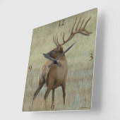 E6ブルエルクインベルベット スクエア壁時計 (傾斜)