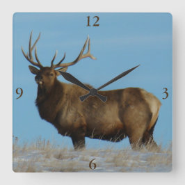 E62ブルエルクスカイライニング スクエア壁時計