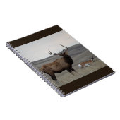 E63ブルエルクとプロングーンアンテロープバック ノートブック (右側)