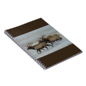 E64ブルエルクランニングズイン雪 ノートブック (右側)