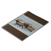 E64ブルエルクランニングズイン雪 ノートブック (左側)