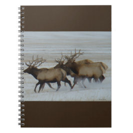 E64ブルエルクランニングズイン雪 ノートブック