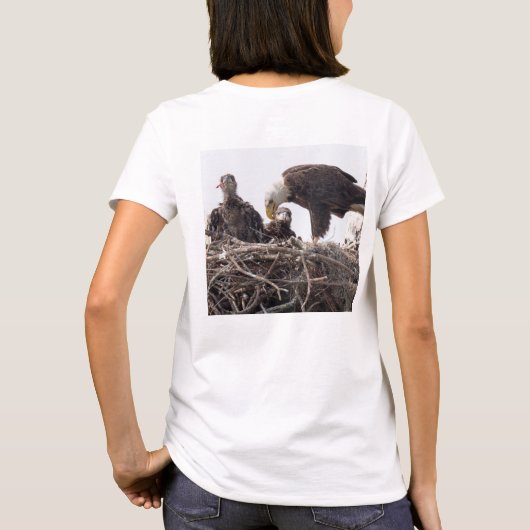 E7及びE8 SWFLEagleCam Logo'edの女性のワイシャツ Tシャツ (裏面)