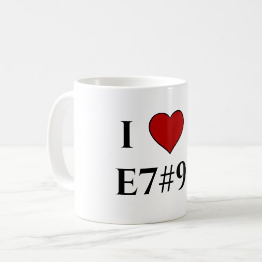 E7#9が大好き コーヒーマグカップ (正面左)