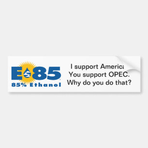 E85 "サポートアメリカ"のバンパーステッカー バンパーステッカー